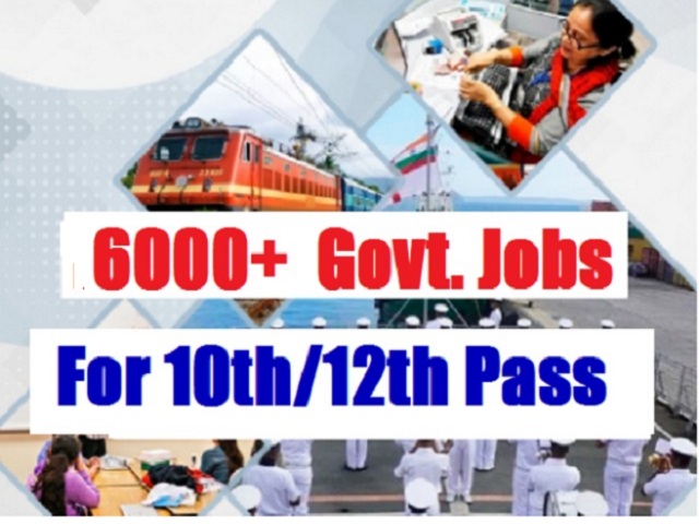 Top Government Jobs for 10th 12th Pass